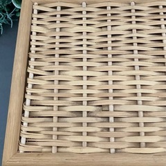 ･:*+.無印良品 使用品.:+重なるブリ材 蓋付きバスケット 長方形(平型)バスケット2点の画像
