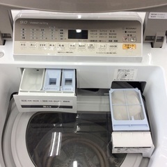 ジモティー見た！で5%OFF【9kg/4.5kg全自動洗濯乾燥機】Panasonic　ﾊﾟﾅｿﾆｯｸ　NA-FW90S5 9kg 2017年製:シャンパンの画像