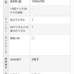 台座なし　SHARP シャープ 液晶テレビ　32型　LC−32D10の画像