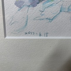アンティーク　水彩画　小林ひろみ　2012.6.15 直筆サイン　日比谷公園 風景画 額装　良品の画像