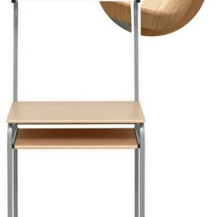 デスク　オフィス机　【スライド棚】【キャスター、ストッパー付き】の画像
