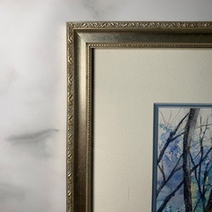 配送可能　水彩画 風景画 直筆サイン 額装　アンティーク　インテリア　良品　美術品　絵画の画像
