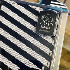 新品　iPhone 6／6s BOOK Fabric」手帳型ケース ストライプB iPhoneケースの画像