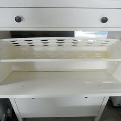 札幌～ 引取歓迎 IKEA/イケア ヘムネス/HEMNES シューズボックス 組み立て済/中古品 001.695.60/幅89×奥30×高129cmの画像