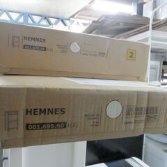 札幌～ 引取歓迎 未開封品 IKEA/イケア ヘムネス/HEMNES シューズボックス 001.695.60/幅89×奥30×高129cm の画像
