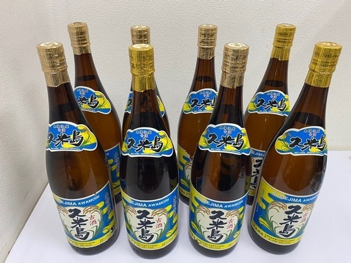 【未開封】泡盛8本おまとめ　久米島　1800ml　43度　詰め口19.02x4本　18.05x3本　不明ｘ1本＃37974