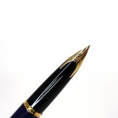 【訳あり・美品】WATERMAN（ウォーターマン） 万年筆 18K 専用レザーケース付きの画像