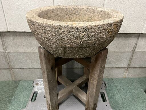 石臼 土台 杵2本セット 餅つき 正月 イベント