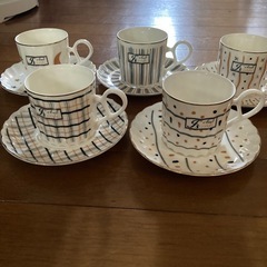 コーヒーカップ＆ソーサー5柄セット　未使用品の画像