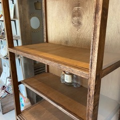 CASICA 木製棚ガラス扉付きの画像