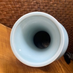 配送可能　青磁 花器 在銘　作家物 花瓶 花入 茶道具　華道具　骨董　古玩　古董　アンティーク　古道具　良品の画像
