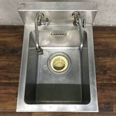 🔷🔶🔷ww2/80 ステンレス 1槽シンク バックガード付き W45×D60×H80cm 流し 業務用 蛇口 厨房 厨房機器 シンク ★直接引取歓迎🔷🔶🔷の画像