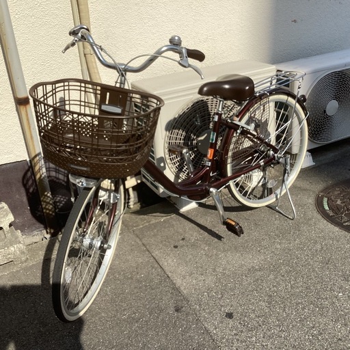 値下げしました！！♪ジモティー特価♪ブリヂストンサイクル　２４型アルミーユ　点灯虫・内装３段変速　中古自転車