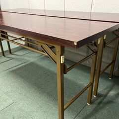 JOINTEX ジョインテックス 会議テーブル 2台 折りたたみ式 長テーブル 机 DS-1R 幅180cm×奥行45cm×高さ70cmの画像