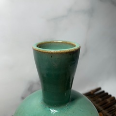 配送可能 青磁 花入 古美術 花器 花瓶　骨董　アンティーク　古玩　古董　 一輪挿しの画像