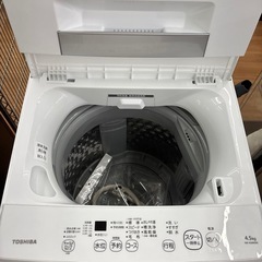 ☆ドリーム荒牧店☆ジモティー割引有☆TOSHIBA/4.5kg洗濯機/AW-45M9/2020年製の画像