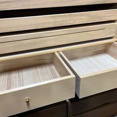IMADA いまだ家具 大型 木製 和箪笥 天然木 着物収納 整理箪笥 チェスト 全国家具工業連合会 幅105cm×奥行58cm×高さ206cmの画像