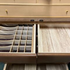 IMADA いまだ家具 大型 木製 和箪笥 天然木 着物収納 整理箪笥 チェスト 全国家具工業連合会 幅105cm×奥行58cm×高さ206cmの画像
