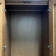 IMADA いまだ家具 大型 木製 ワードローブ 洋服タンス ミラー戸 天然木 ③ 全国家具工業連合会 幅72cm×奥行58cm×高さ206cmの画像