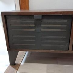 ミ☆★ビンテージ家具!! テレビボード 幅98㎝ 木製 テレビ台 リビングボード ローボード 引取り歓迎★☆彡の画像