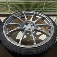 YOKOHAMA ADVAN RS ヨコハマ　アドバンRS 4穴100 4H-100 205/35R18 18インチ7.5j ＋42 ヴィッツ　ヤリス　フィット　マーチ他　4本セットの画像