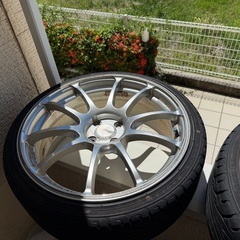 YOKOHAMA ADVAN RS ヨコハマ　アドバンRS 4穴100 4H-100 205/35R18 18インチ7.5j ＋42 ヴィッツ　ヤリス　フィット　マーチ他　4本セットの画像