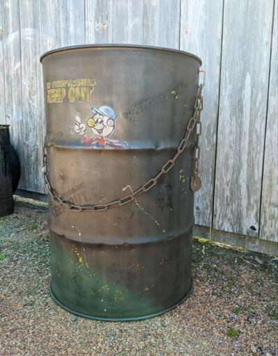 アメリカンヴィンテージなドラム缶 キープアウト 立ち入り禁止