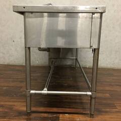 🔷🔶🔷ww2/77 マルゼン ステンレス 2槽シンク ダストBOX付 W150×D60×H80cm 流し 業務用 蛇口 厨房 厨房機器 シンク ★直接引取歓迎🔷🔶🔷の画像