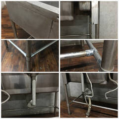 🔷🔶🔷ww2/77 マルゼン ステンレス 2槽シンク ダストBOX付 W150×D60×H80cm 流し 業務用 蛇口 厨房 厨房機器 シンク ★直接引取歓迎🔷🔶🔷の画像
