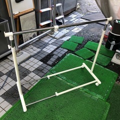 伸縮ハンガーラック　ホワイトの画像