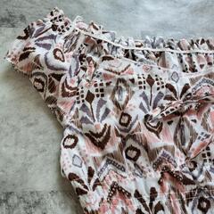 ⭐️ワンピース⭐️ボヘミアン柄 オフショルダー ワンピース Lの画像