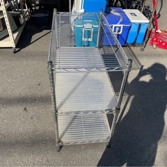 3段　スチールラック　棚　収納　便利　メタルラック　ポール径25㎜　W910×D460×H870　中古　③の画像