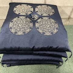 座布団 5枚セット ブルー 法事 集まり 催事 来客 法要 幅55cm×奥行60cm×高さ10cmの画像