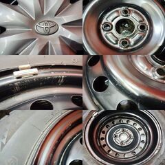 【BS BRIDGESTONE BLIZZAK VRX3 165/65R14】スタッドレス【トヨタ 純正ホイール 14インチ 5J4HPCD100】21年製 バリ溝 パッソ等　(KTL469)の画像