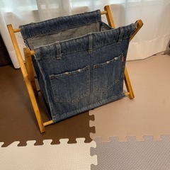 デニム マガジンラック の画像
