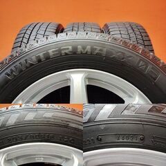 【DUNLOP WINTER MAXX WM03 205/60R16】スタッドレス【DUNLOP PRD 16インチ 6.5J5HPCD114.3+39】21年製 バリ溝 90ヴォクシー等　(KTM466) の画像