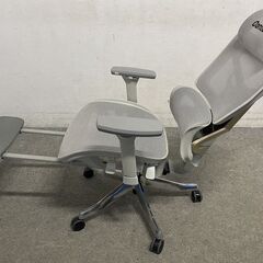 Contieaks ゲーミングチェア セレスティアル フルメッシュ オフィス リモート ムーンホワイト 関家具 中古家具 店頭引取歓迎 R9923の画像