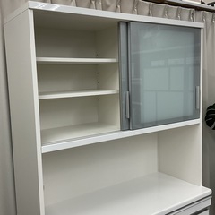 KH-44【新入荷　リサイクル品】松田家具　オープンキッチンボード　白の画像