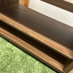 【リユース☆エコちょっぷ】キャスター付き　テレビ台　木目調ラックの画像