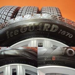 【YK ice GUARD iG70 195/65R16】スタッドレス【Weds JOKER SCREW 16インチ 5.5J4HPCD100+42】21年製 バリ溝 ライズ ロッキー等　(KTM465) の画像