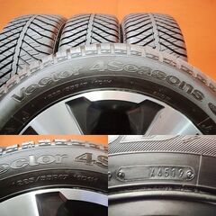 未走行に近い【GY Vector 4Seasons 225/55R17】夏タイヤ オールシーズン【スバル XV 純正ホイール 17インチ 7J5HPCD100+48】　(VTH178)の画像