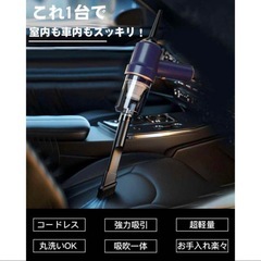 ハンディクリーナー　照明付　掃除機　車載掃除機　コードレス　1台2役の画像