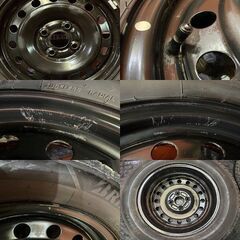 【BS BLIZZAK VRX3 165/65R14】スタッドレス【スチールホイール 14インチ 5J4H100】22年製 バリ溝 タンク ルーミー トール等　(KTN466)の画像