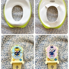 トイトレセット　おまる　補助便座　おむつ　子どもチャレンジ　おむつポーチ　セットの画像