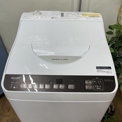 R424 ☀️ ジモティー限定特別価格！ 2024年製の高年式！ SHARP 洗濯乾燥機（洗濯6.5㎏ 乾燥：3.5㎏)  ES-T6HBK ⭐ 動作確認済 ⭐ クリーニング済の画像