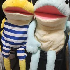 カエルのぬいぐるみ4匹セットの画像
