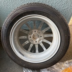 WEDS ウェッズ ジョーカーマスター2 14×4.5J +45 PCD100 4穴 バリ山 タイヤ付き 1本の画像