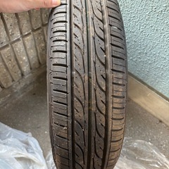 WEDS ウェッズ ジョーカーマスター2 14×4.5J +45 PCD100 4穴 バリ山 タイヤ付き 1本の画像