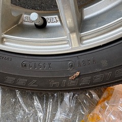 WEDS ウェッズ ジョーカーマスター2 14×4.5J +45 PCD100 4穴 バリ山 タイヤ付き 1本の画像