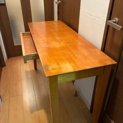 幅広120cm 木製デスク T-159 引き出し付きの画像
